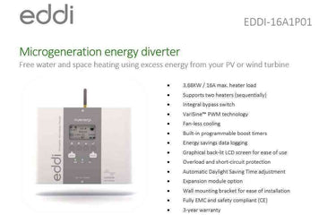 Myenergi EDDI Energy Diverter Diverts surplus solar energy to your hot water - I.T.S Technologies